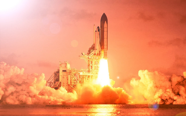 Rocket launch smoke fire sky #2 free wallpaper - medium preview image