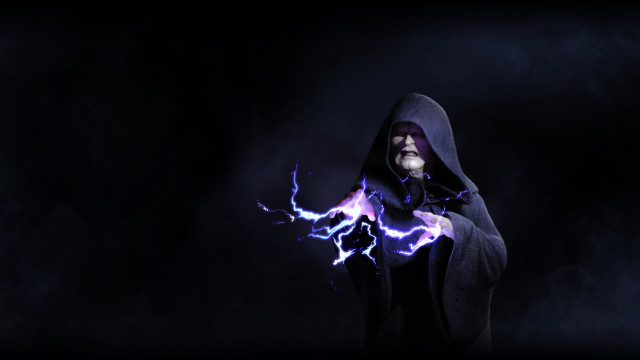 Man hooded jacket lightning glow free wallpaper - medium preview image
