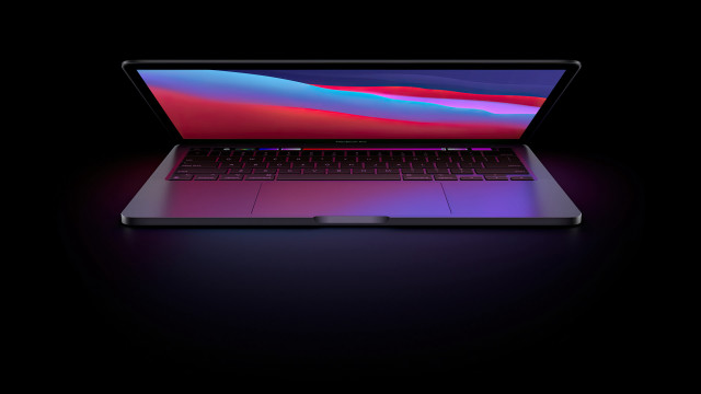 Laptop purple red black surface free wallpaper - medium preview image