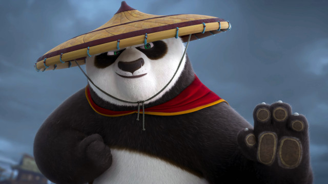 Panda sombrero waving ambient occlusion free wallpaper - medium preview image