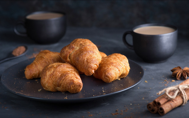 Croissants cinnamon coffee night starry free wallpaper - medium preview image