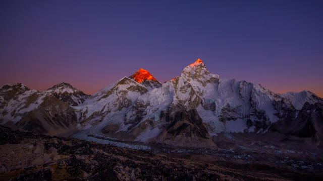 Mountain range red peak sunset #2 free wallpaper - medium preview image