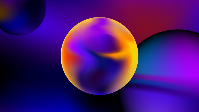 Colorful bubbles blue purple beeple free wallpaper - medium preview image