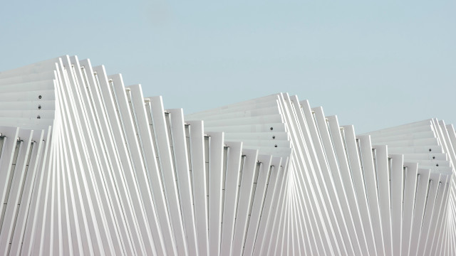 White building clock sky clouds free wallpaper - medium preview image