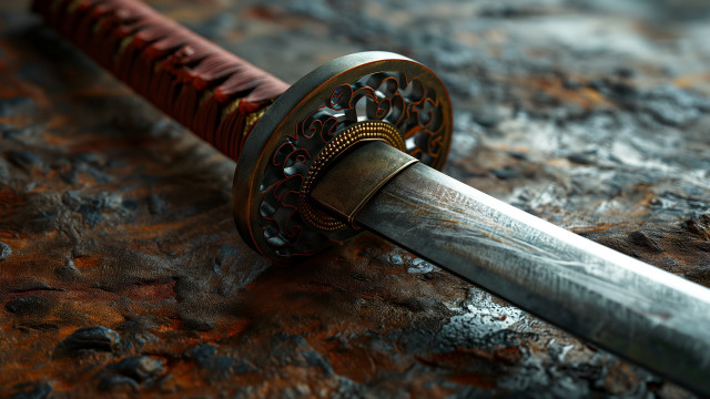 Sword red handle rock metal free wallpaper - medium preview image
