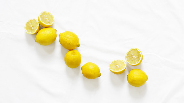 Lemons white tablecloth food photography free wallpaper - medium preview image