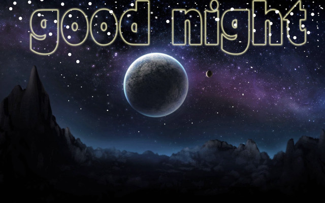 Planet good night sky background free wallpaper - medium preview image