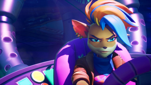 Furry futuristic cartoon character blue free wallpaper - medium preview image