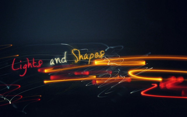 Blurry lights shapes neon abstract free wallpaper - medium preview image
