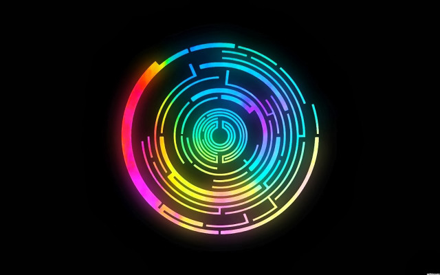 Circular neon light design image free wallpaper - medium preview image