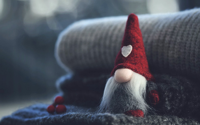 Red gnome hat couch pillow free wallpaper - medium preview image