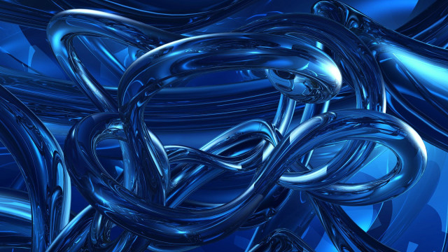 Blue abstract metal center generative free wallpaper - medium preview image