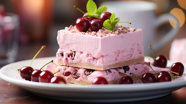 Cherry strawberry shortcake coffee rococo free wallpaper - medium preview image