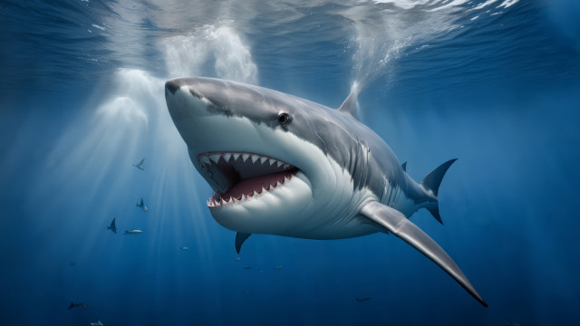 Shark open mouth ocean fish #2 free wallpaper - medium preview image