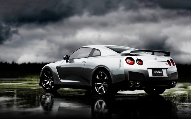 White sports car reflection dream free wallpaper - medium preview image