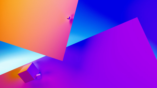 Colorful background square abstract 3d free wallpaper - medium preview image