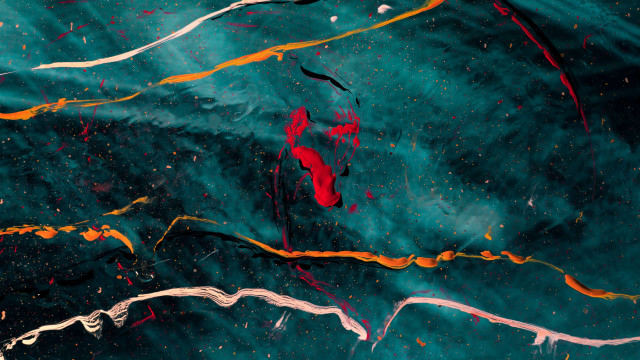 Abstract brushstrokes aurora space fireworks free wallpaper - medium preview image