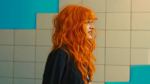 Red haired woman neo fauvism free wallpaper - medium preview image