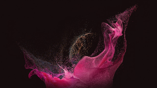 Pink flower wind black background free wallpaper - medium preview image