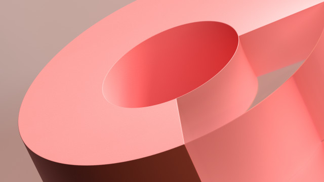 Pink brown geometric abstract raytraced free wallpaper - medium preview image