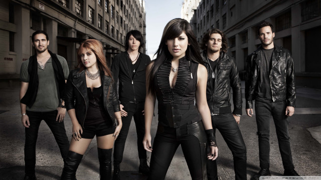 Group people street black dress free wallpaper - medium preview image