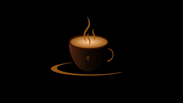 Coffee steam gold circle minimalist free wallpaper - medium preview image