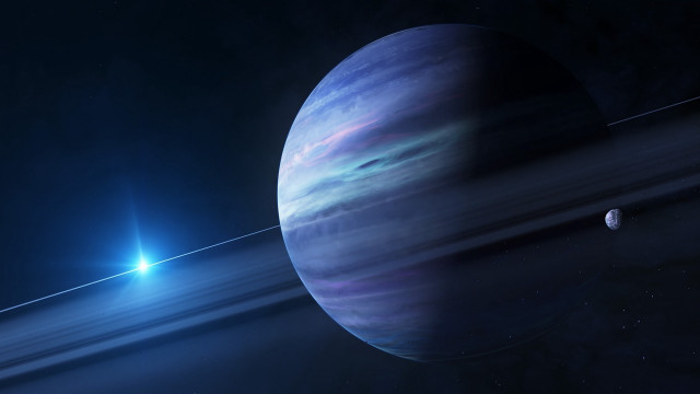 Distant object blue light space #2 free wallpaper - medium preview image