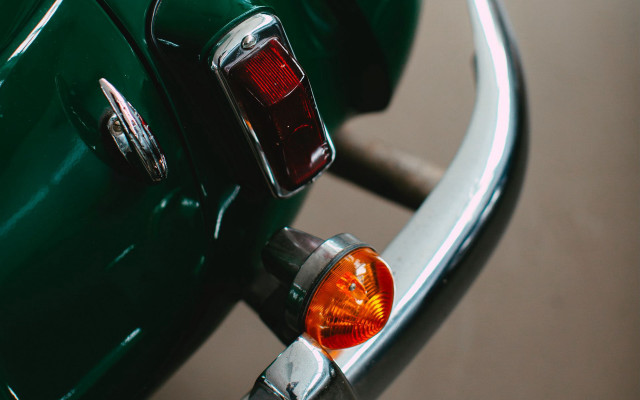 Green car red tail black free wallpaper - medium preview image