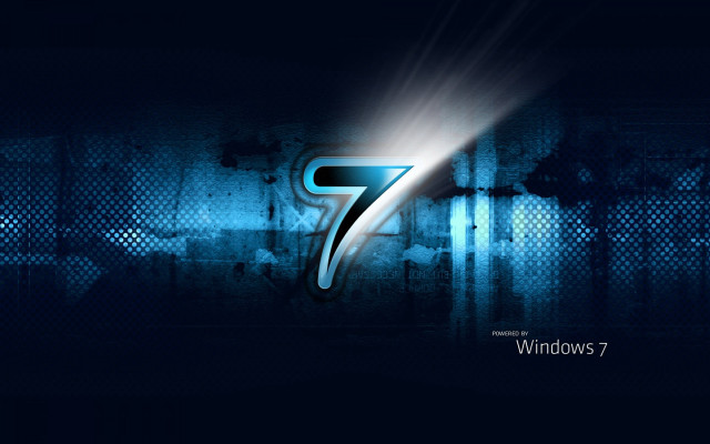 Blue wallpaper number seven light free wallpaper - medium preview image