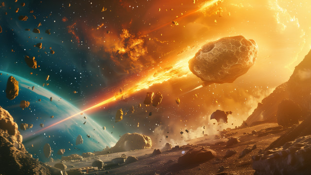 Space rocks yellow light molten free wallpaper - medium preview image