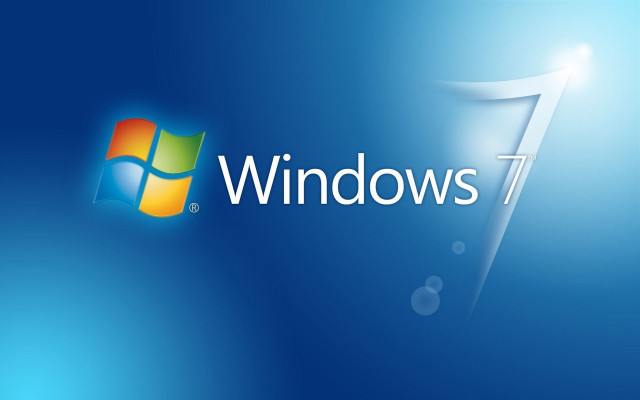 Blue background windows7 logo blue free wallpaper - medium preview image