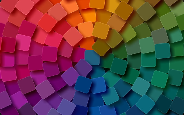 Colorful squares black background white free wallpaper - medium preview image