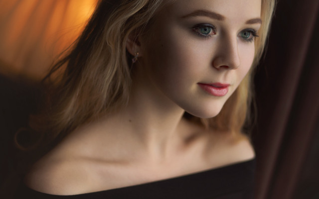 Woman blueeyes blacktop window curtain free wallpaper - medium preview image