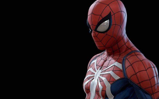 Spiderman blackbackground handsonhips openface detailed free wallpaper - medium preview image
