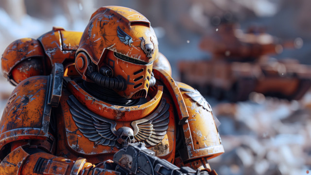 Warhammer gun helmet antipodeans unreal free wallpaper - medium preview image