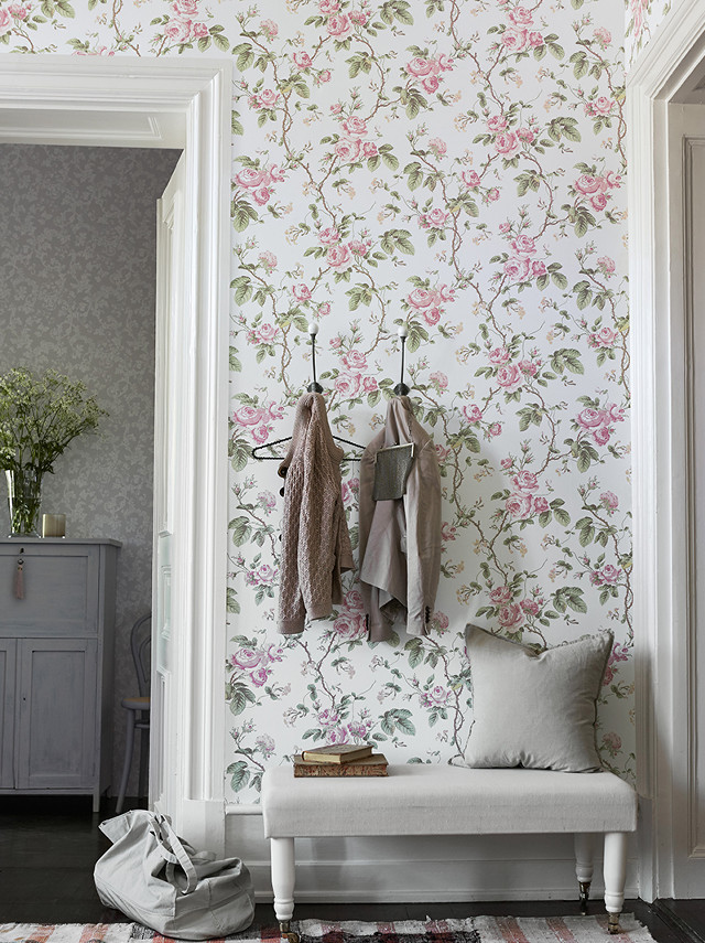 Bench coatrack floralwallpaper rug artsandcrafts free wallpaper - medium preview image