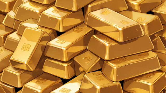 Gold bars stack price tag free wallpaper - medium preview image