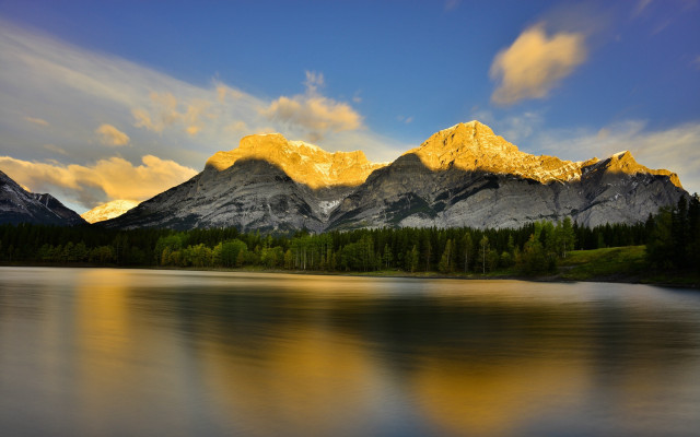 Mountain lake forest sky clouds #17 free wallpaper - medium preview image