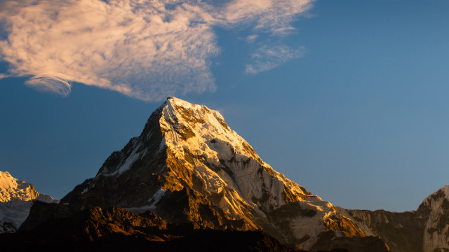 Mountain peak clouds blue sky #3 free wallpaper - medium preview image