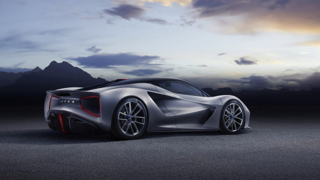 Silver sports car dusk mountains free wallpaper - medium preview image