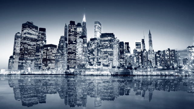 City skyline water background large #2 free wallpaper - medium preview image