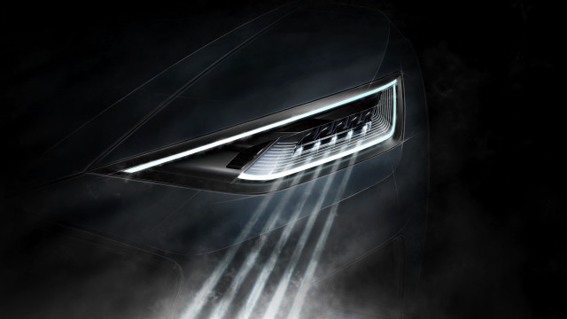 Car light side black white free wallpaper - medium preview image