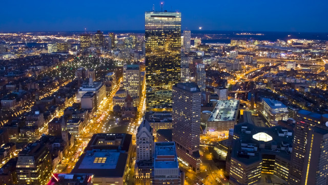 City night lights tiltshift skyline free wallpaper - medium preview image