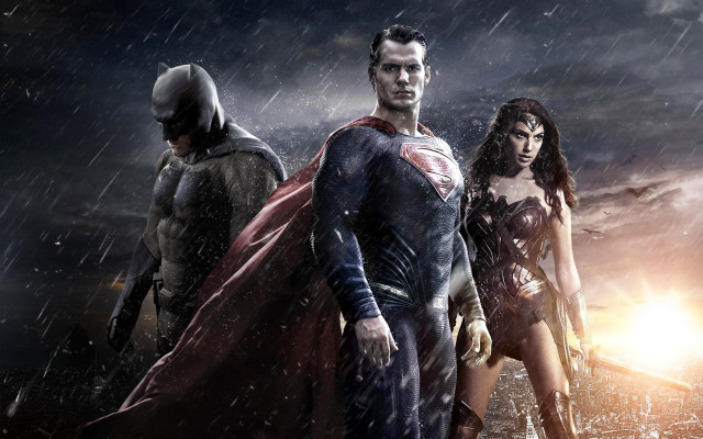 Superman rainy scene poster cyberpunk free wallpaper - medium preview image