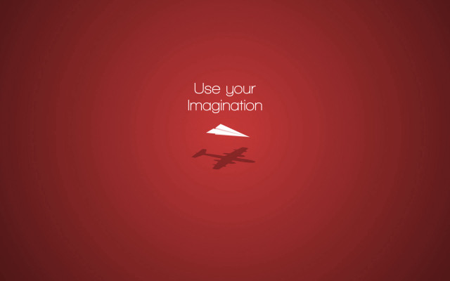 Red background plane illusion poster free wallpaper - medium preview image