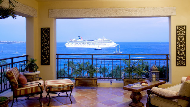 Balcony ocean view cruise terrace free wallpaper - medium preview image