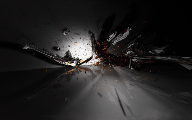 Broken glass light raytraced octane free wallpaper - medium preview image