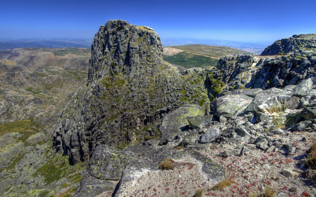 Rocky mountain tiltshift panorama nature free wallpaper - medium preview image