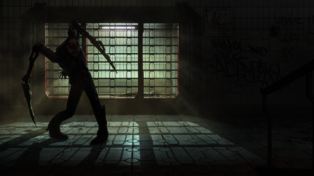 Creepy person knife dark room free wallpaper - medium preview image