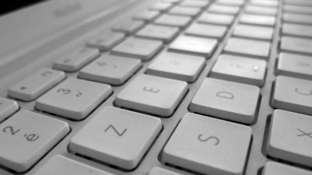 Keyboard closeup black white background #3 free wallpaper - medium preview image